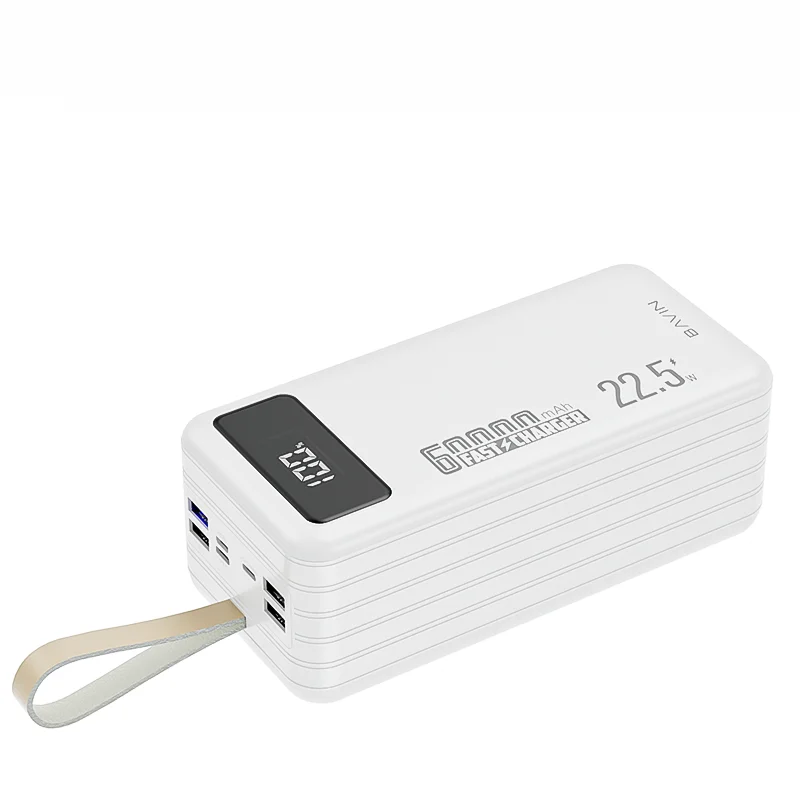 BAVIN PC053S New large capacity powerbank 50000 mah 60000mah LED light power banks PD 20w fast charge 60000mah power bank