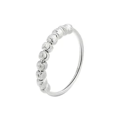 Amazon Hot Sale 925 Sterling Silver Anxiety Spinning Bead Rings  Stackable Rings for Women Gift Jewelry