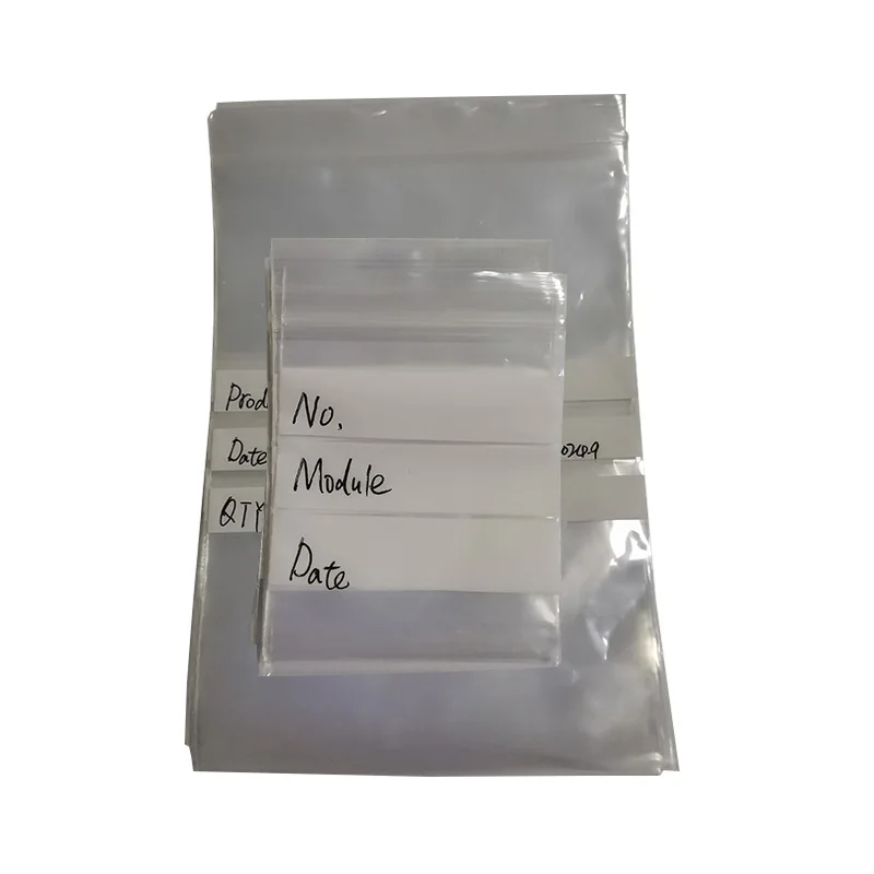 Plastic Ziplock Bag with 3 Writable Blocks f Block Durable Waterproof Resealable Bags for Jewelry, Toys, Industry