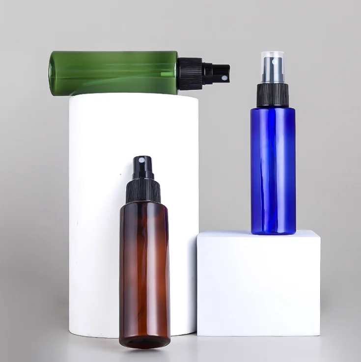 fine sprayer 30ml 50ml 60ml 80ml 100 ml  plastic pet essential tetragonal cosmetic perfume mist spray plastic bottle