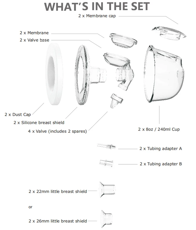 YOUHA Latest design new concept hands free wearable breast pump collection cup with Sealed Lid
