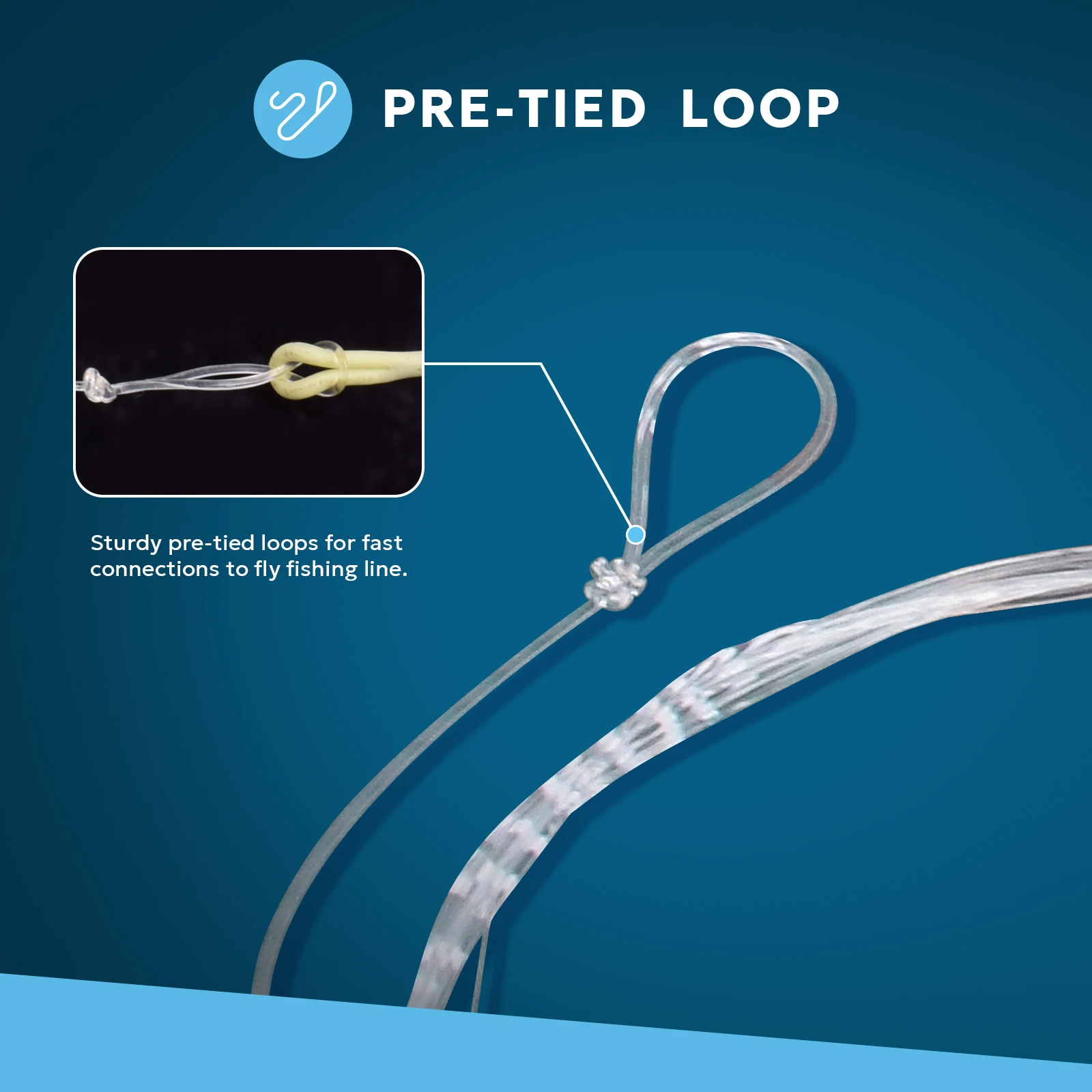 9 FT Nylon Fly Fishing Tapered Leader Line for Fly Fishing with pre-tied loop using in freshwater areas providing custom service