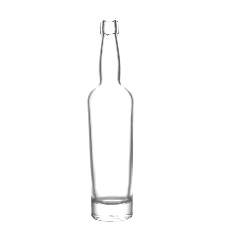 200ml Flint Glass Rosemont Bar Top Mini Spirits Glass Bottles Round for Sauce Rum Small Glass Packaging