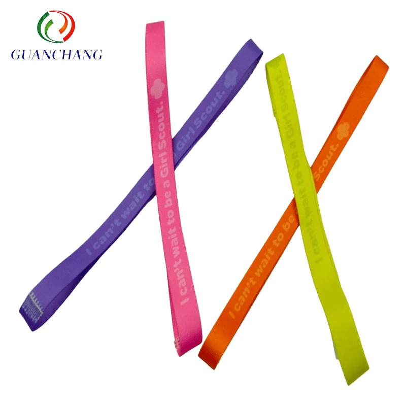 Wholesale Custom Flat polyester elastic printed Workout Headband  Running Sport Protection Yoga Gym Fitness headband