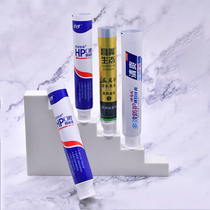 Custom empty packaging 100g abl toothpaste tube soft collapsible aluminum plastic laminated tube