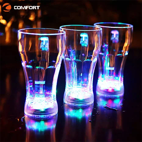 Hot Selling For Party Using 10oz Flashing Rocks LED Light wine glass