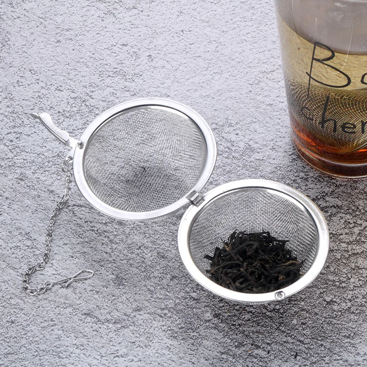 Wholesale Mesh Tea Filter Ball Food Grade Stainless Steel Tea Strainer