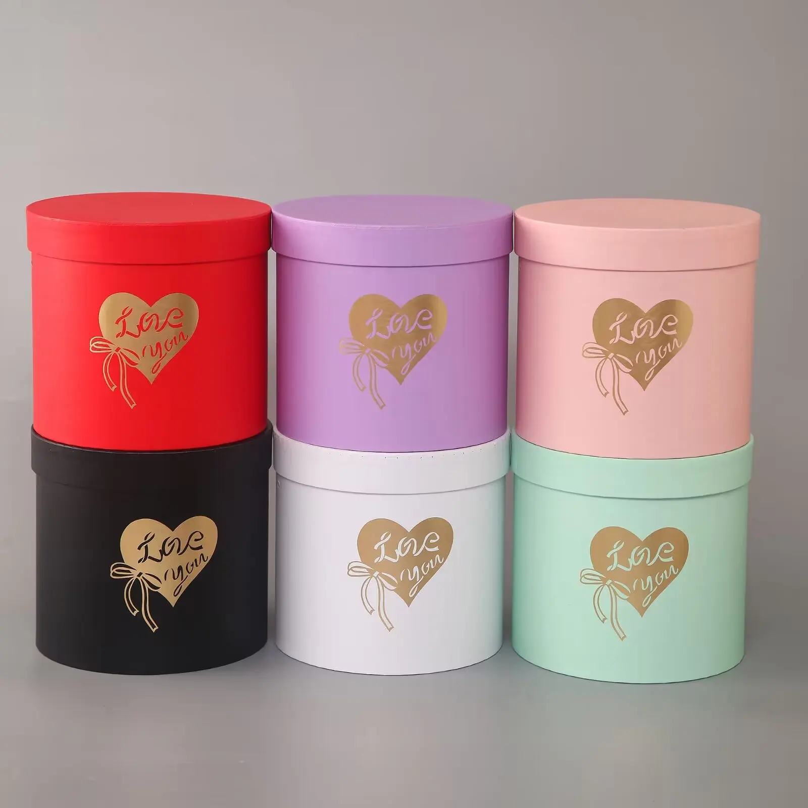 Customized Wholesale Everlasting Rose Real Christmas Clear round gift box with ribbon baby shower