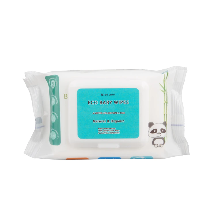 Best natural bamboo baby wipes free from harmful chemicals biodegradable wet wipes face and hand compostable baby wet wipes