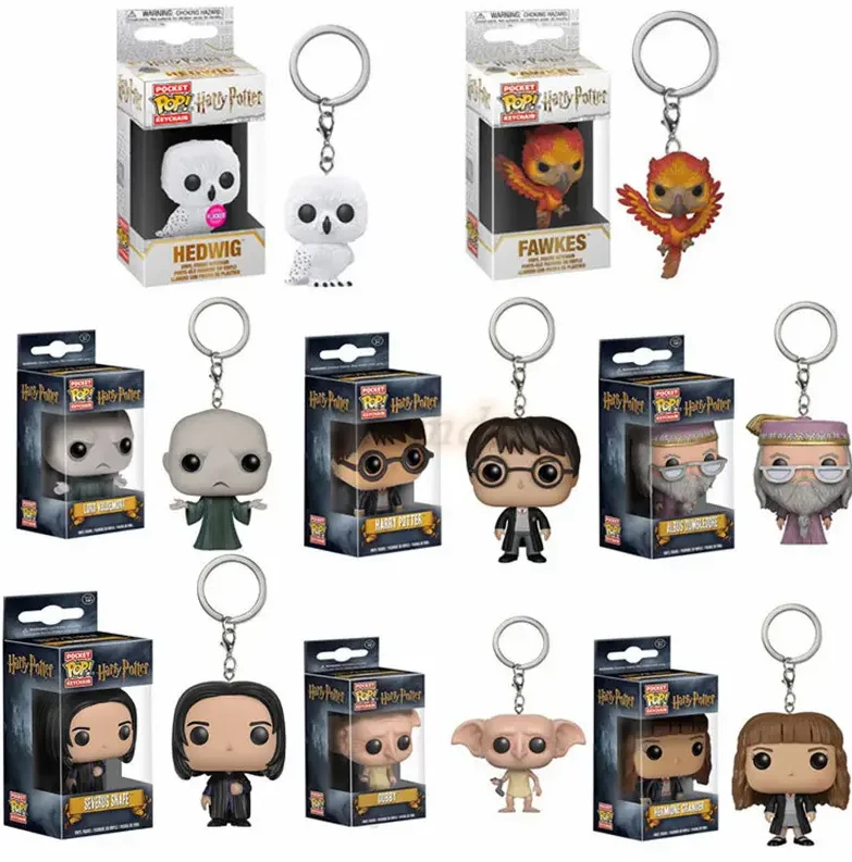 2024 Sromda Movie Harry Potterr Characters Pocket POP Key chains PVC Figure Key ring PVC Figure Model Toy