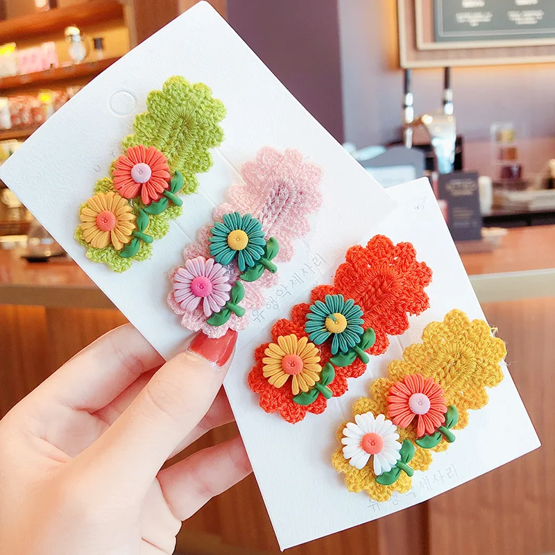 
Sandro cute hair clips daisy flower hairpin kids hair clips for baby girls 