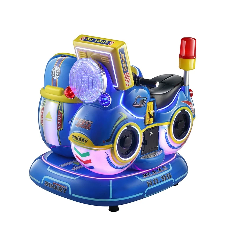 indoor amusement new design kiddie rides Happy Motor rocking machine for double players