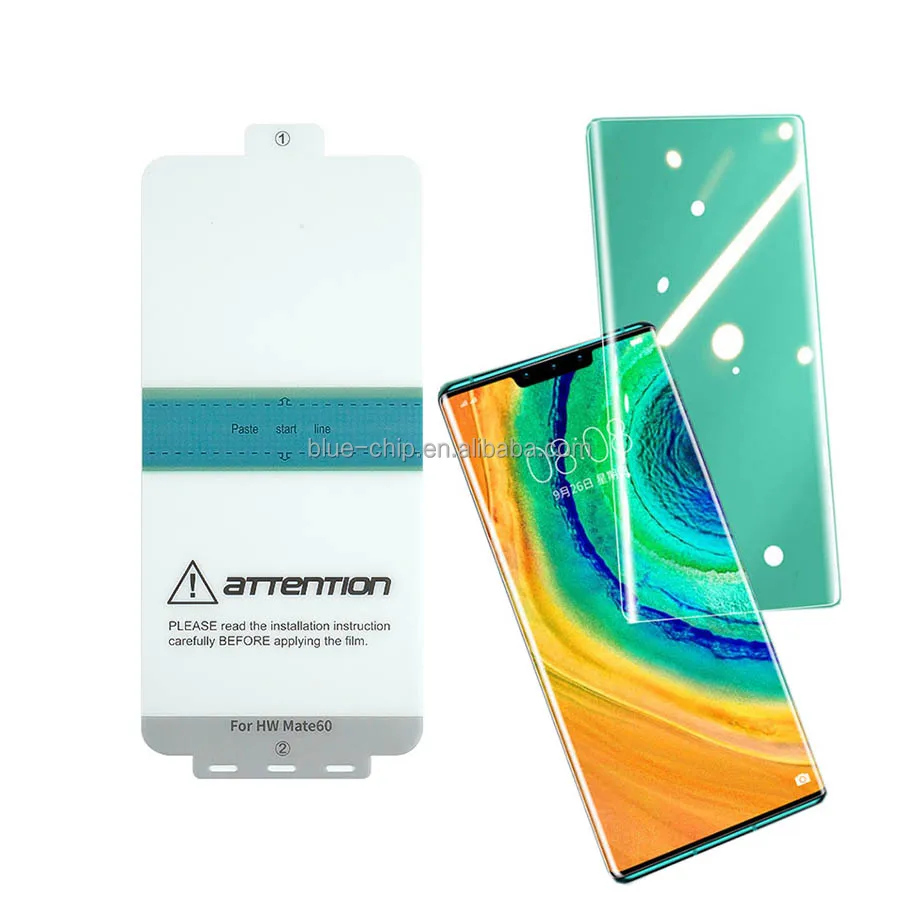 Self Adhesive Full Coverage Smartphone Uv Hd Screen Protector For Huawei Mate60Pro P60 Packaging And Box Stickers You Logo Film