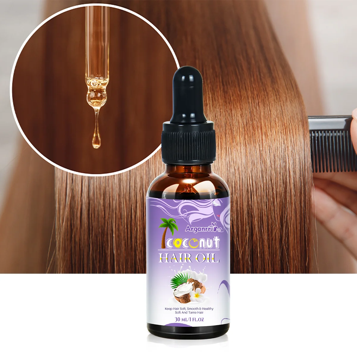 New Arrival Pure Organic Coconut Oil Set For Hair Serum Oil Repair Damaged