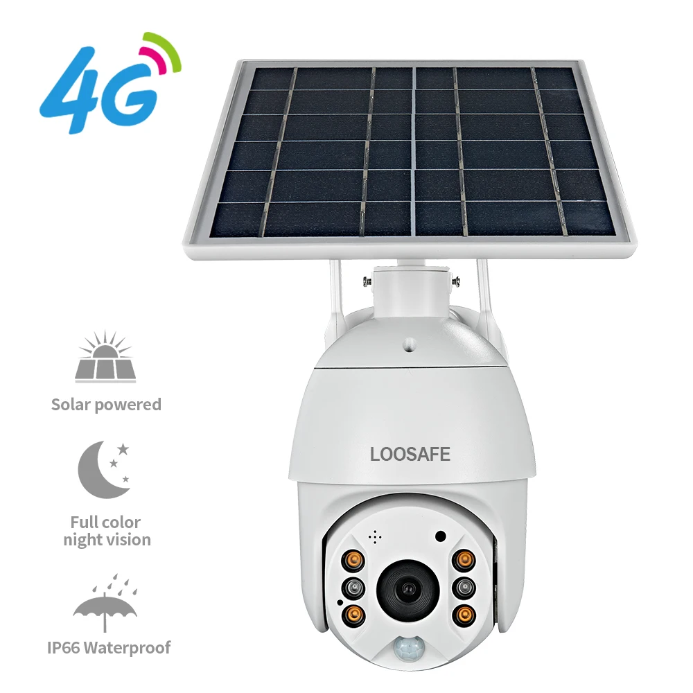 Factory market lowest price outdoor 4g sim 2MP Full HD night vision waterproof  cctv security wifi ip solar camera