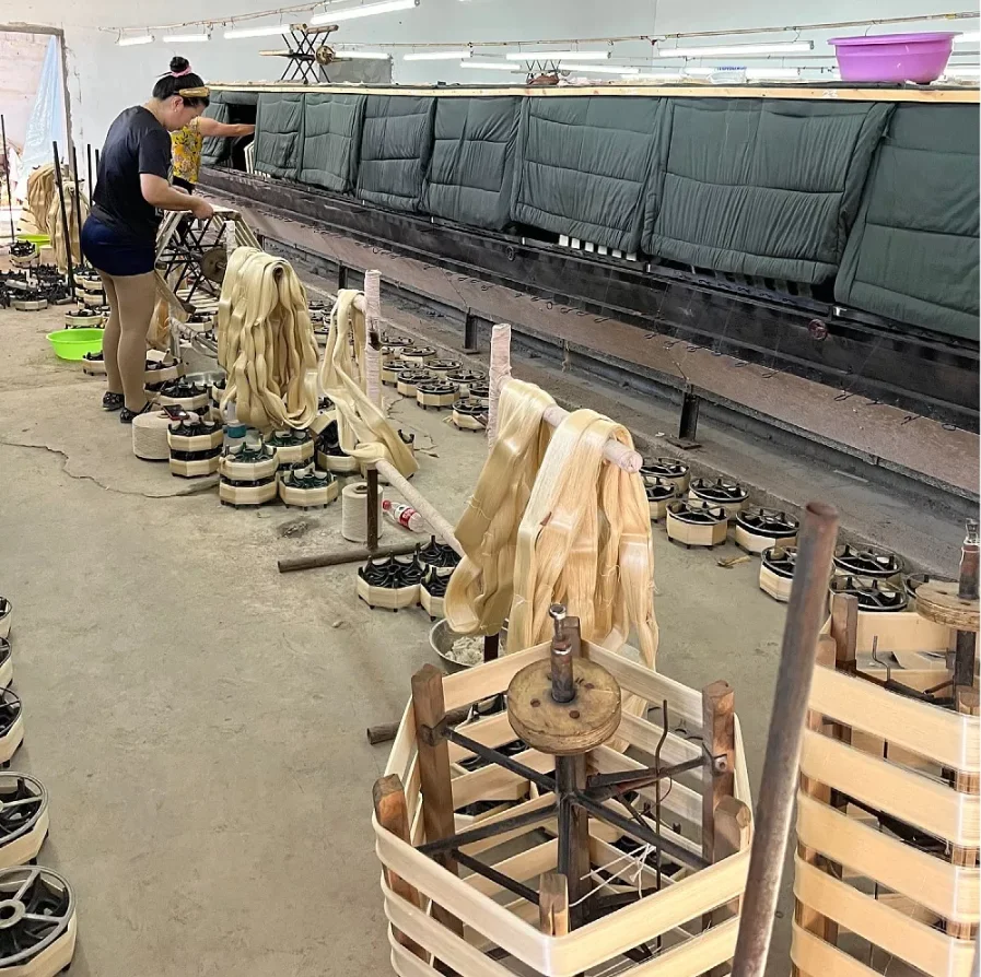 8NM/2 Tussah spun silk yarn made of 100% tussah silk for carpet or scarf