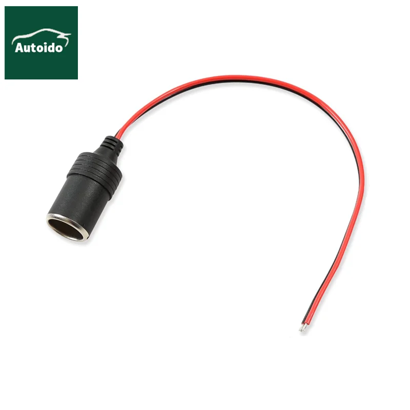 Female Cigarette Lighter Socket Plug - 12V 24V Car Replacement Cigar Cable Connector Adapter Charger Power Cord