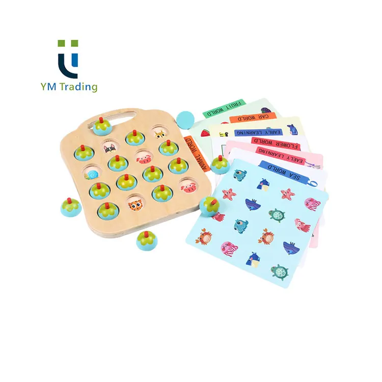 Available stock Board Game Table Top Printing Kids Children Oem Customized Logo Color Feature Eco flower memory game