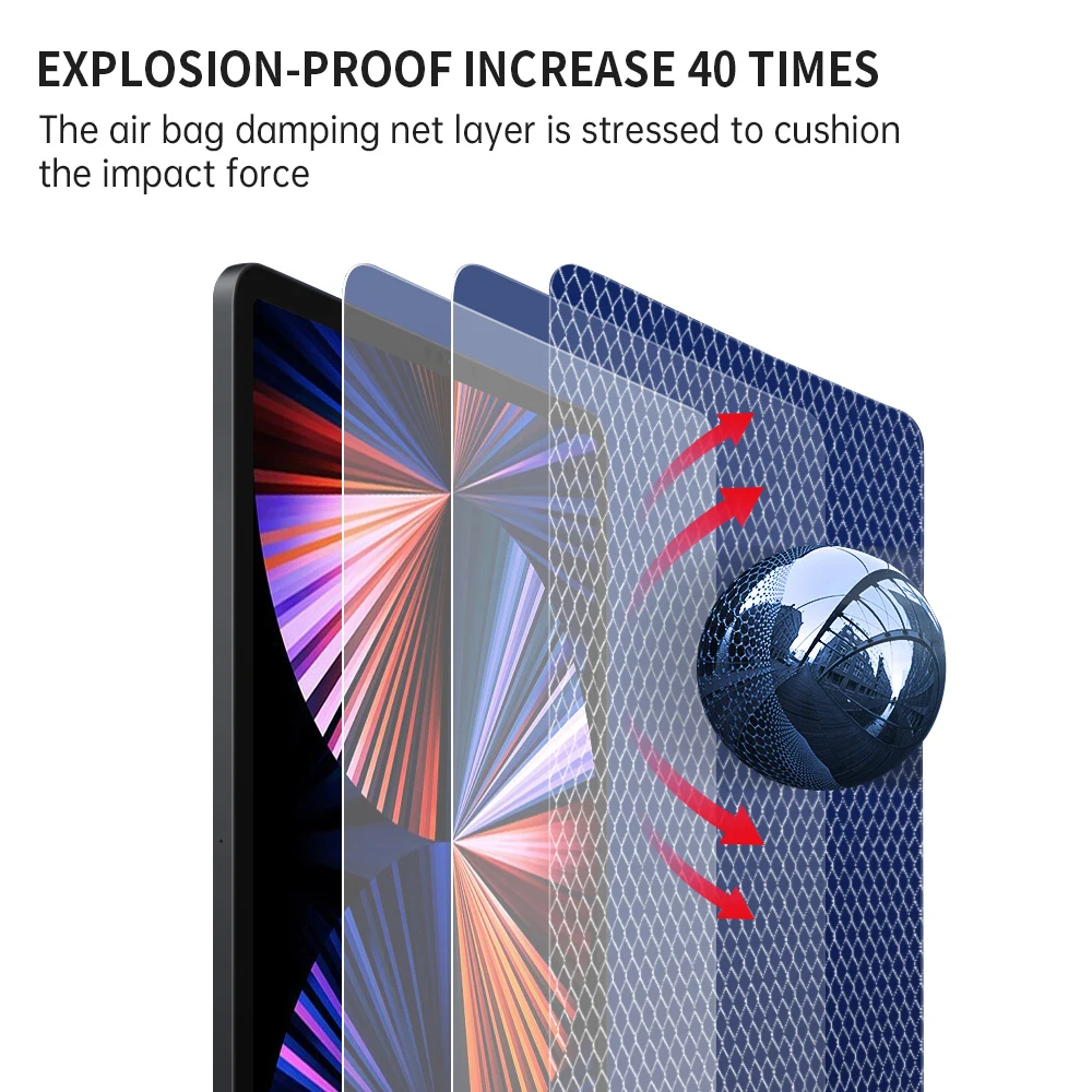 Wholesale 9H Hardness Ipad Glass Screen Protector 11 Inches Anti-fingerprint Touch Screen Film for Ipad Pro PC / Notebook AXX