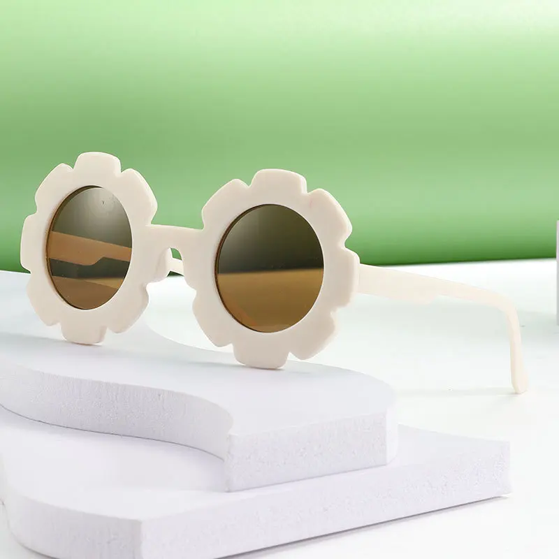 Hot Sale Cute Children UV400 Sunglasses Durable Kids Girl Fashion Sunglasses Flower Wholesales Sunscreen Glasses