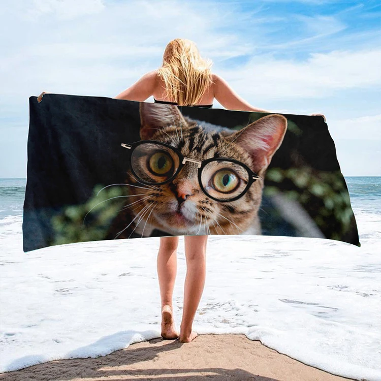 High Quality Microfiber Suede Beach Towel Adults Customizable Soft Cotton Bath Swim Quick Dry Sand Proof Novelty Pool Summer
