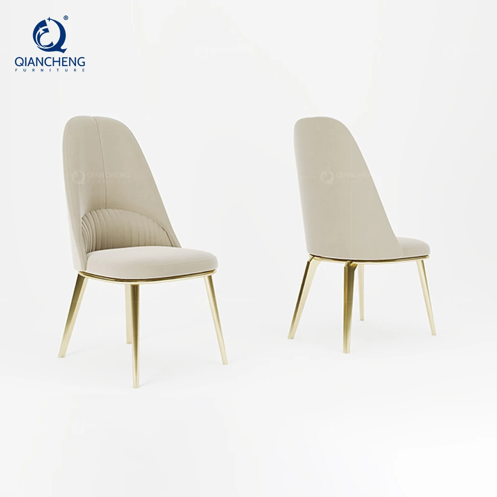 Vip plush dinning metal luxurious nordic sillas de lujo de acero inoxidable upholstered ding genuine leather dining room chairs