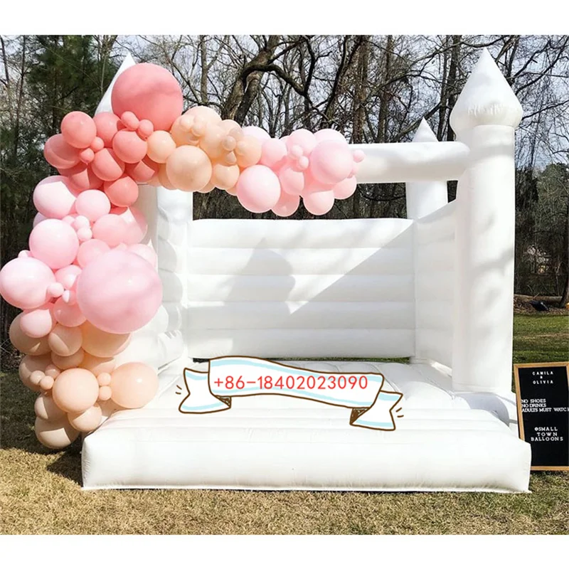 Cheap price inflatable bouncer commercial bounce house inflatable bounce white bouncy castle