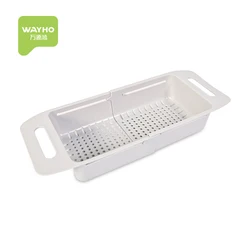 Kitchen multifunction plastic strainer vegetable Telescopic drain Basket