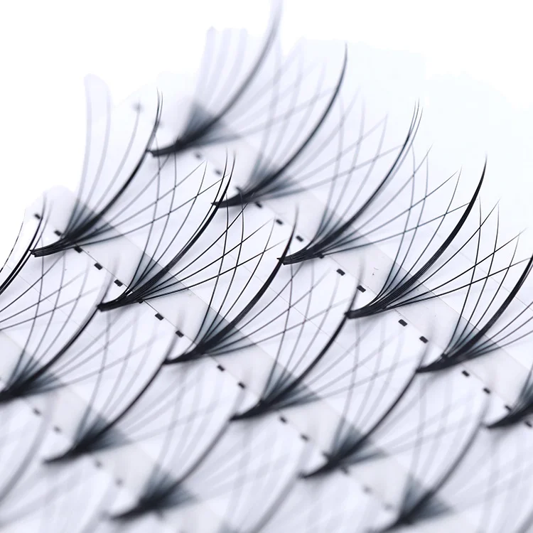 5D 7D 9D premade volume fans pointy base 0.07mm Premade Spike Fans Cluster Wispy eyelash premade fans