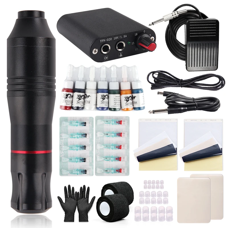 Professional Complete Tattoo Kit Rotary Tattoo Pen Machine Portable Tattoo Machine Kits