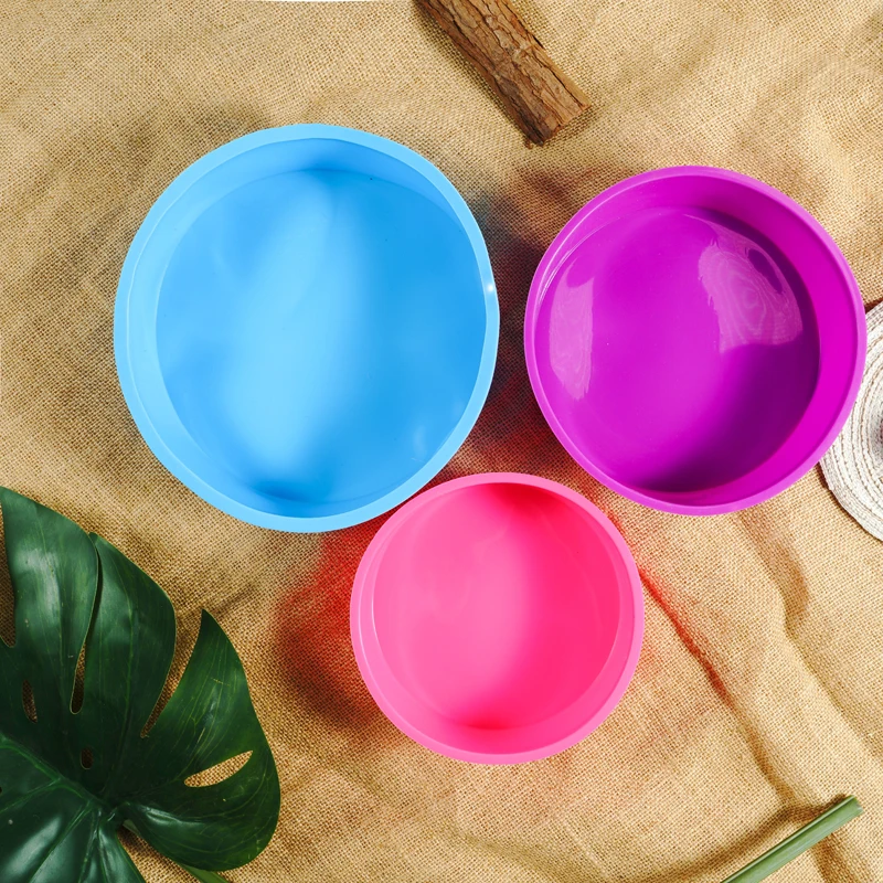 Round Bake Pan 6'8'9' Size 3-piece Cake Mold Set Round Silicone Cake Silicon Mold