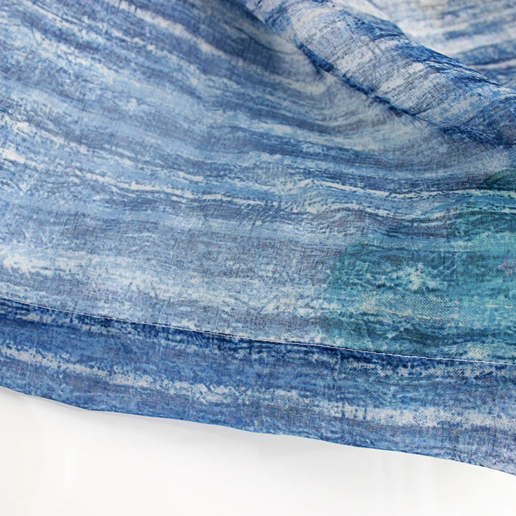 Perspective Leaves European and American style Custom Window Printing Curtain