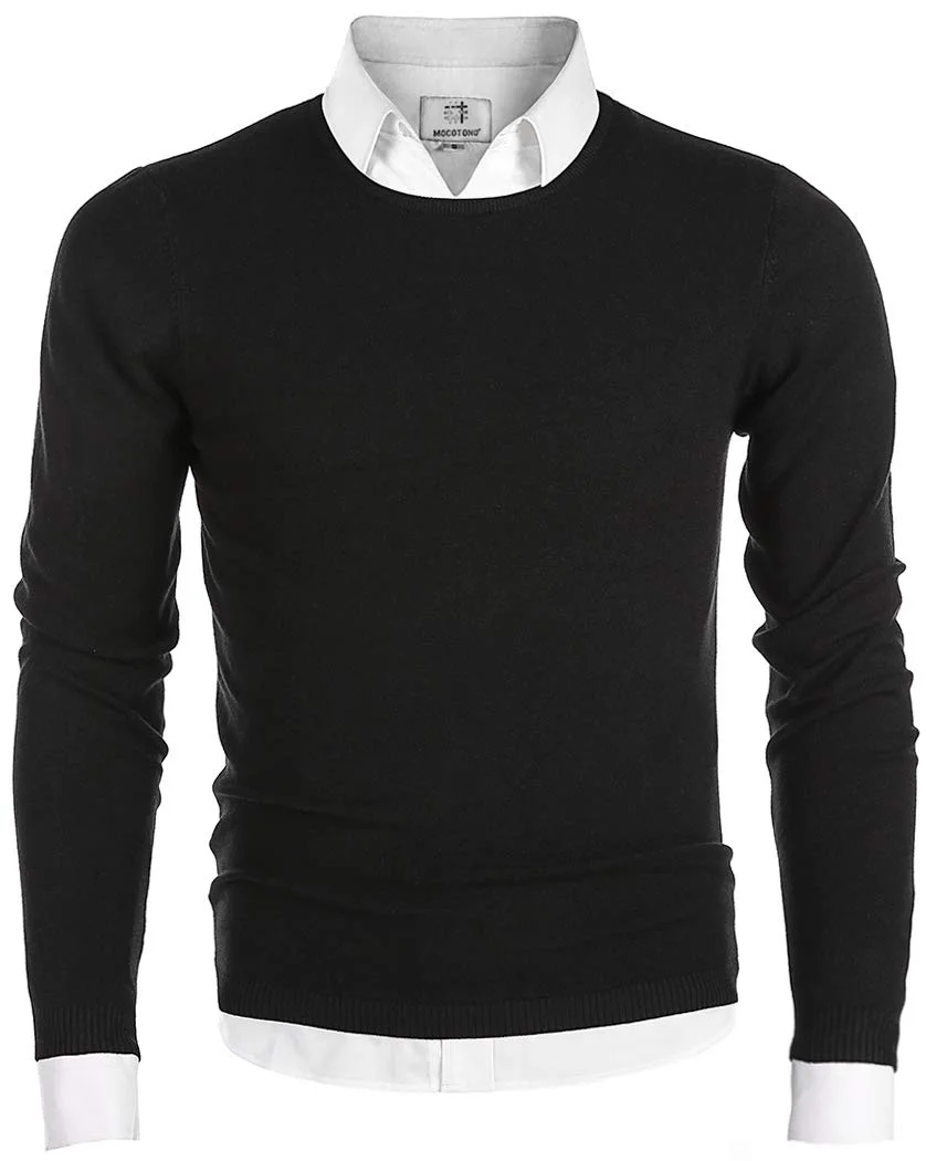 
Top Sale 100% Pure Merino Wool Knit Winter Crew Neck Men Long Sleeve Pullovers Sweater 