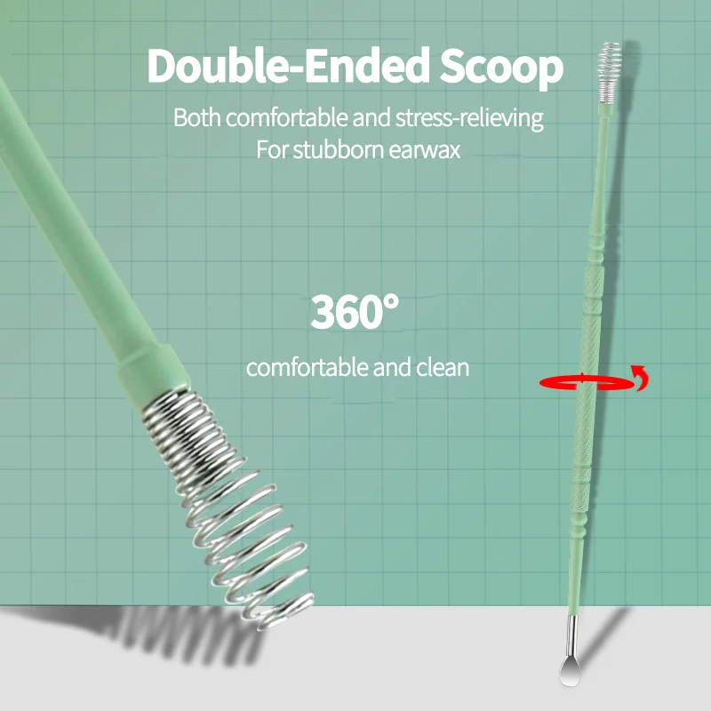 1/2/4PCS Ear Cleaner Wax Pickers Earpick Wax Remover Stainless Steel Piercing Kit Earwax Cleaning Kit Care Ear Clean Toolear