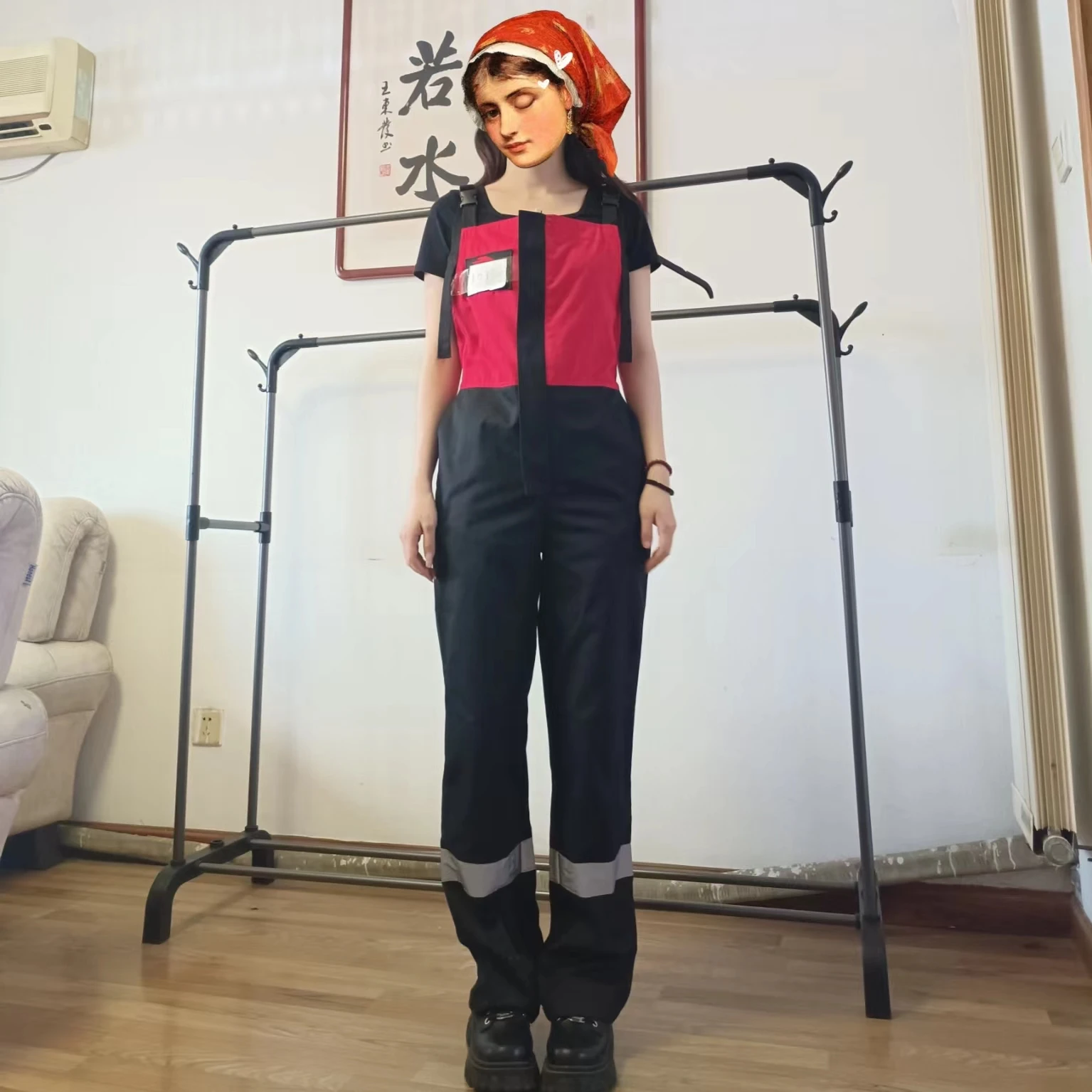 Twill Utility Cargo Overalls Relaxed Fit Duck Bib Overall