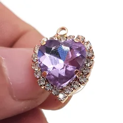 Colorful Luxury gem shoe decoration accessories metal bling rhinestone shoe charms for clog croc wholesale