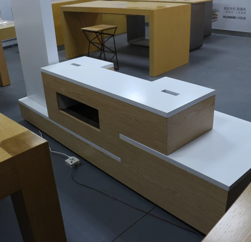 Balance car display stand electronics shop display stand custom toys store wood display furniture interior design