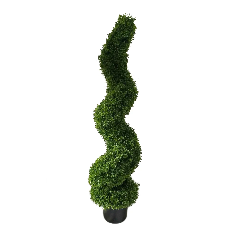 garden ornaments artificial decorative boxwood cone spiral topiary tree with wholesale price