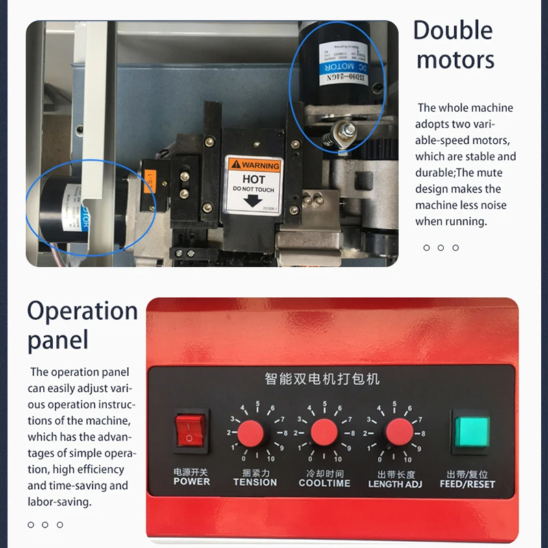 High Table Semi Automatic Strapping Machine Manual Bundle Packing PP Belt Strapping Machine For Carton Box