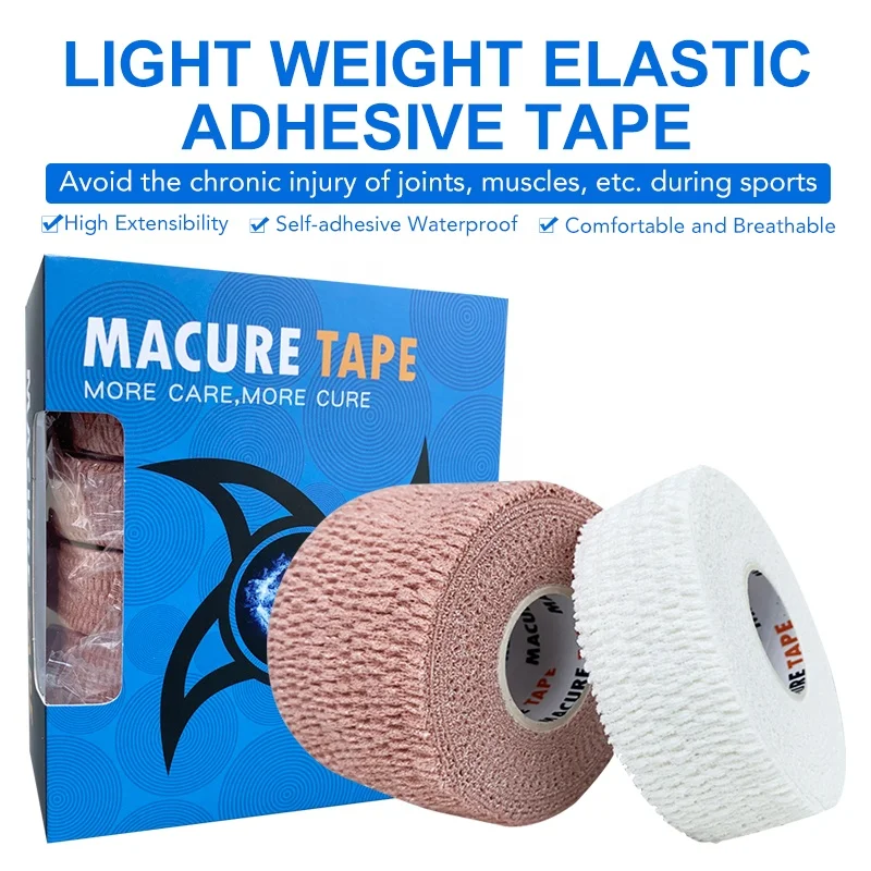 lightplast light weight lifting cross fit hook grip wrap finger roll Elastic Adhesive bandage Tape easy Tear  EAB tape