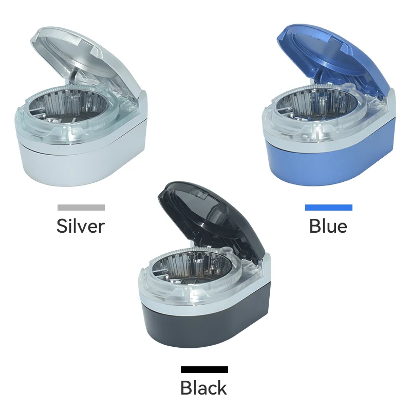 Best Selling Universal chrome coated home office desk car dashboard LED Lighting cigar cigarette portable car ashtray with lid