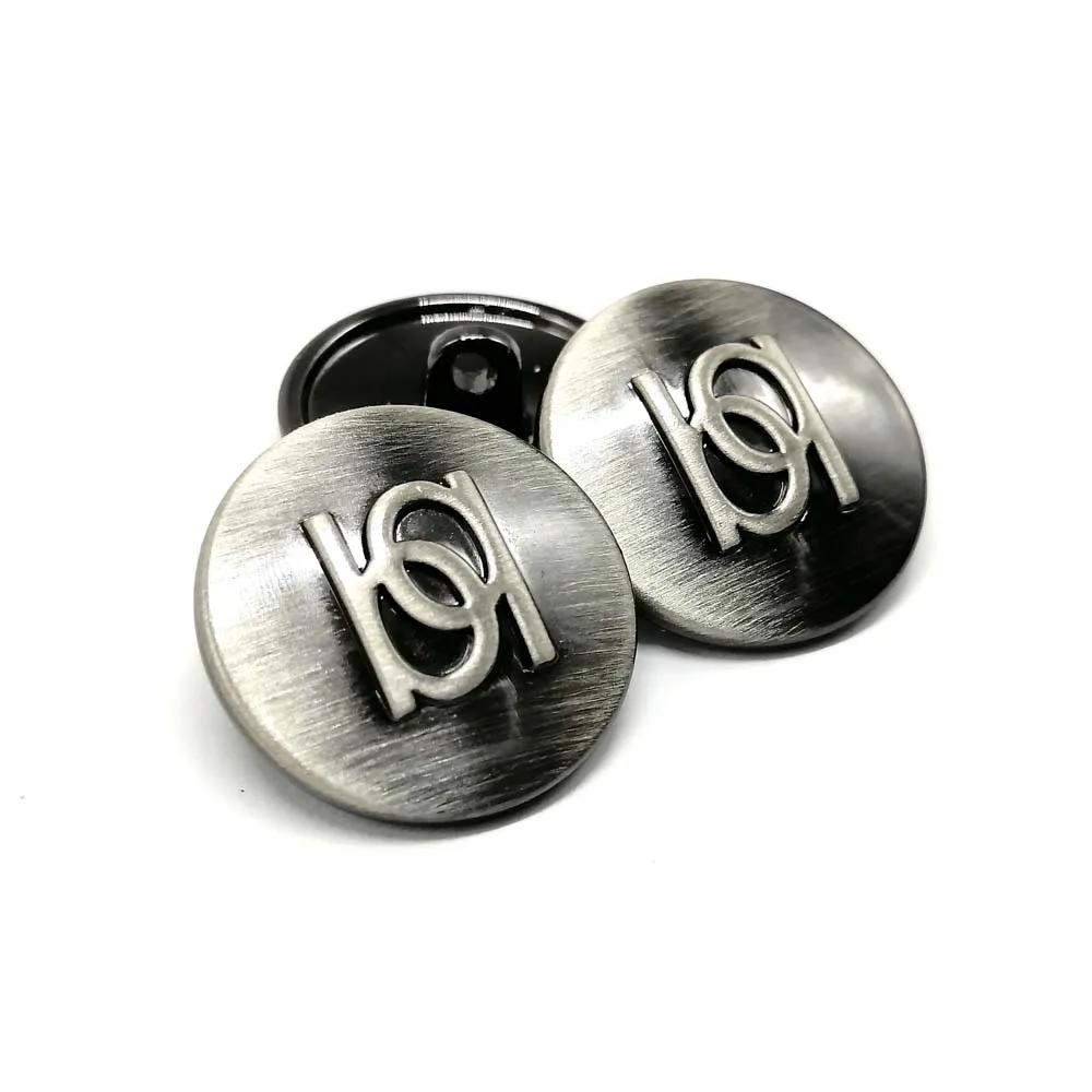 Customized logo embossed Classic Sewing Button One Hole Buttons For Garment Clothing Jacket Coat