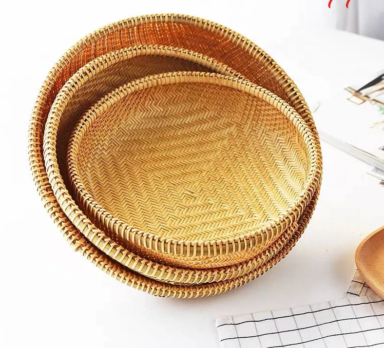 Eco Friendly Biodegradable Bamboo Storage Basket Woven Storage Basket