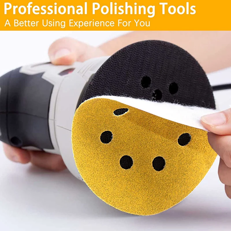 Abrasive Tools Aluminum Oxide Hook And Loop Sand Paper Yellow Color Sanding Paper Discs For Automotive Industry