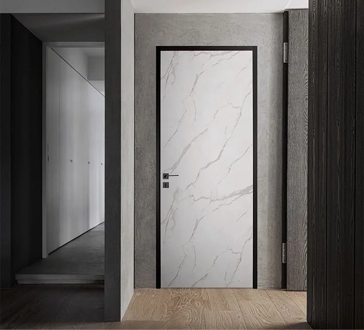 Factory price simple timber door design metal door frame water proof fire resistant hotel project wood door design