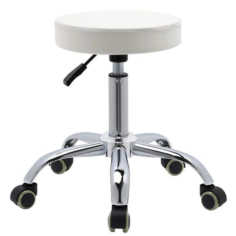 Cheap High Adjustable Hydraulic Rolling Hair Cutting Stool Beauty Salon Shop Equipment Rotating Chairs Bar Stool