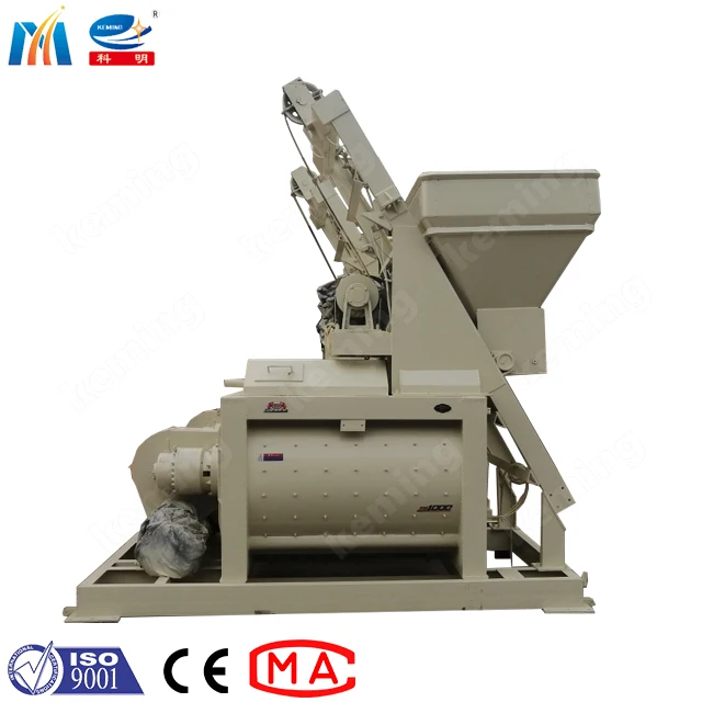 aggregate mixer planetary JS 1000 concrete mixer with two shaft mixing blade double motor mixer