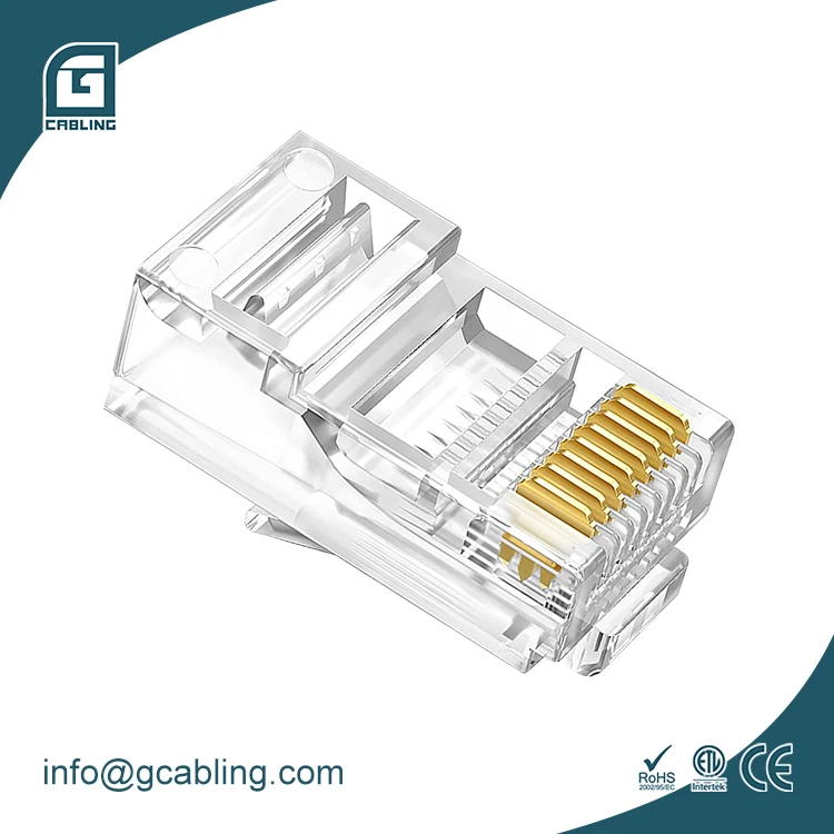 Разъем Gcabling 100 шт./кор. ethernet R J45 Cat6 8P8C RJ45 модульная вилка UTP Cat 6 Соединительный