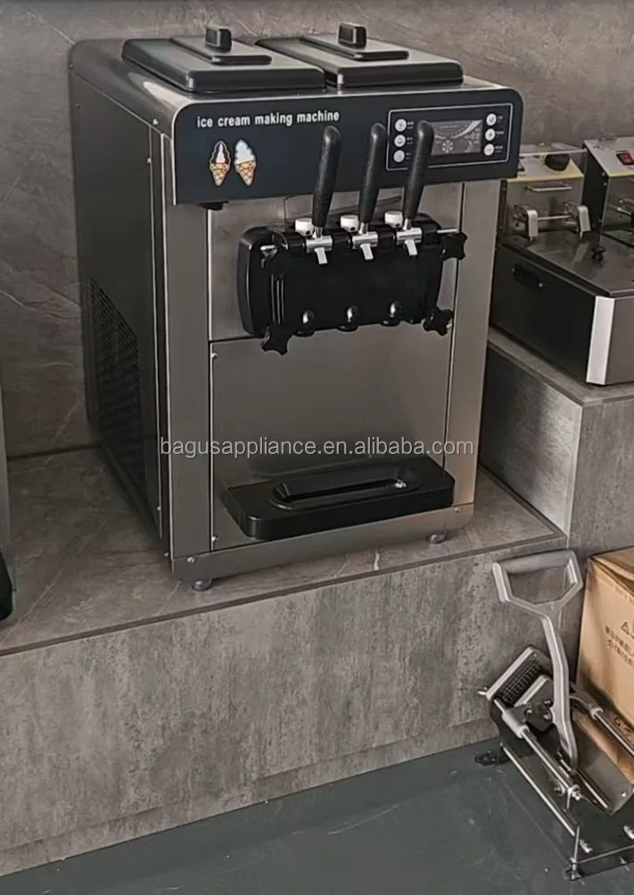 Best selling 100pcs/h  6L*2 Hopper  Italian Ice Cream Maker Machine Ice Cream Gelato Machine