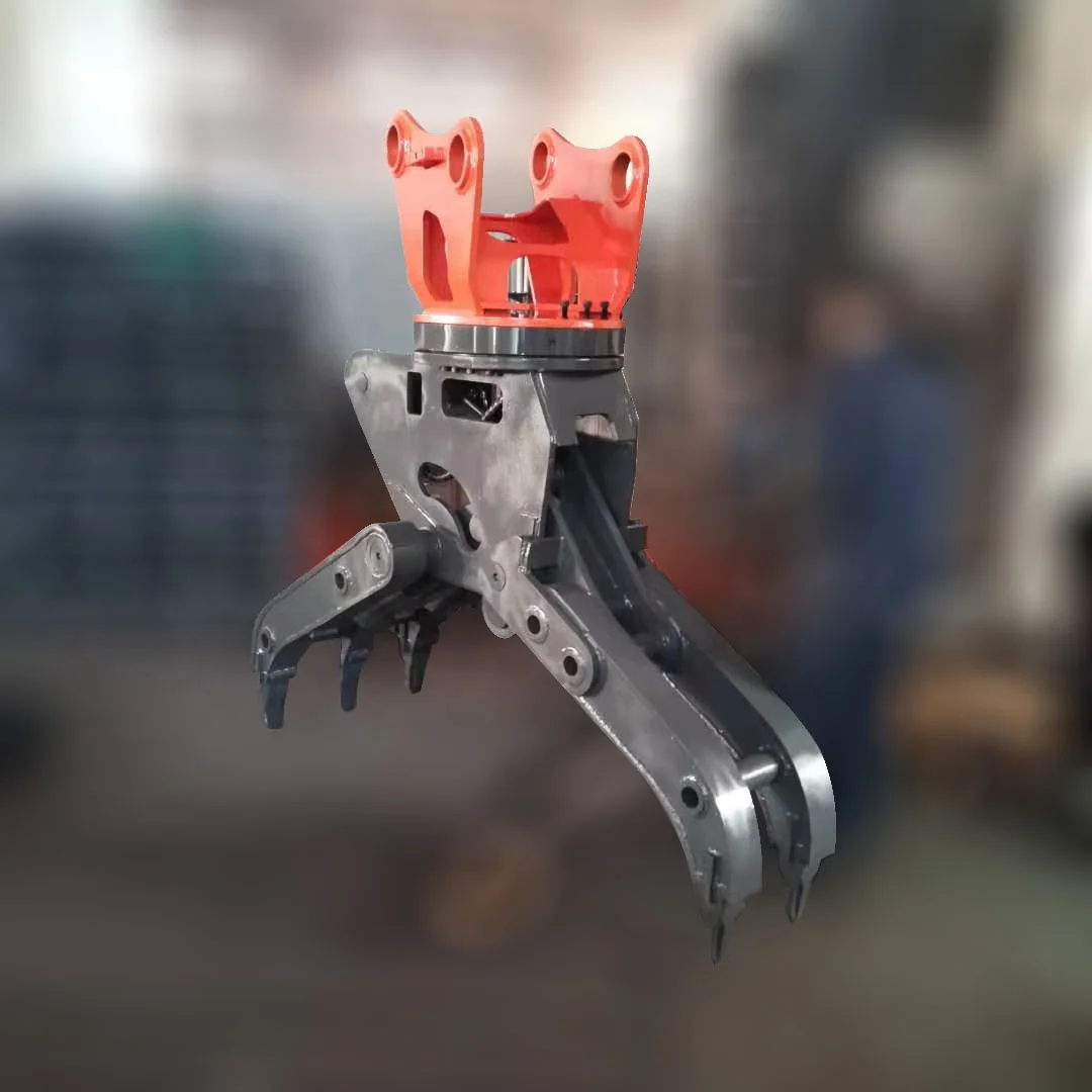 New Single-Ram Excavator Hydraulic Grapples with Box Teeth for Construction Farm Home Use Featuring a New Motor and Pump
